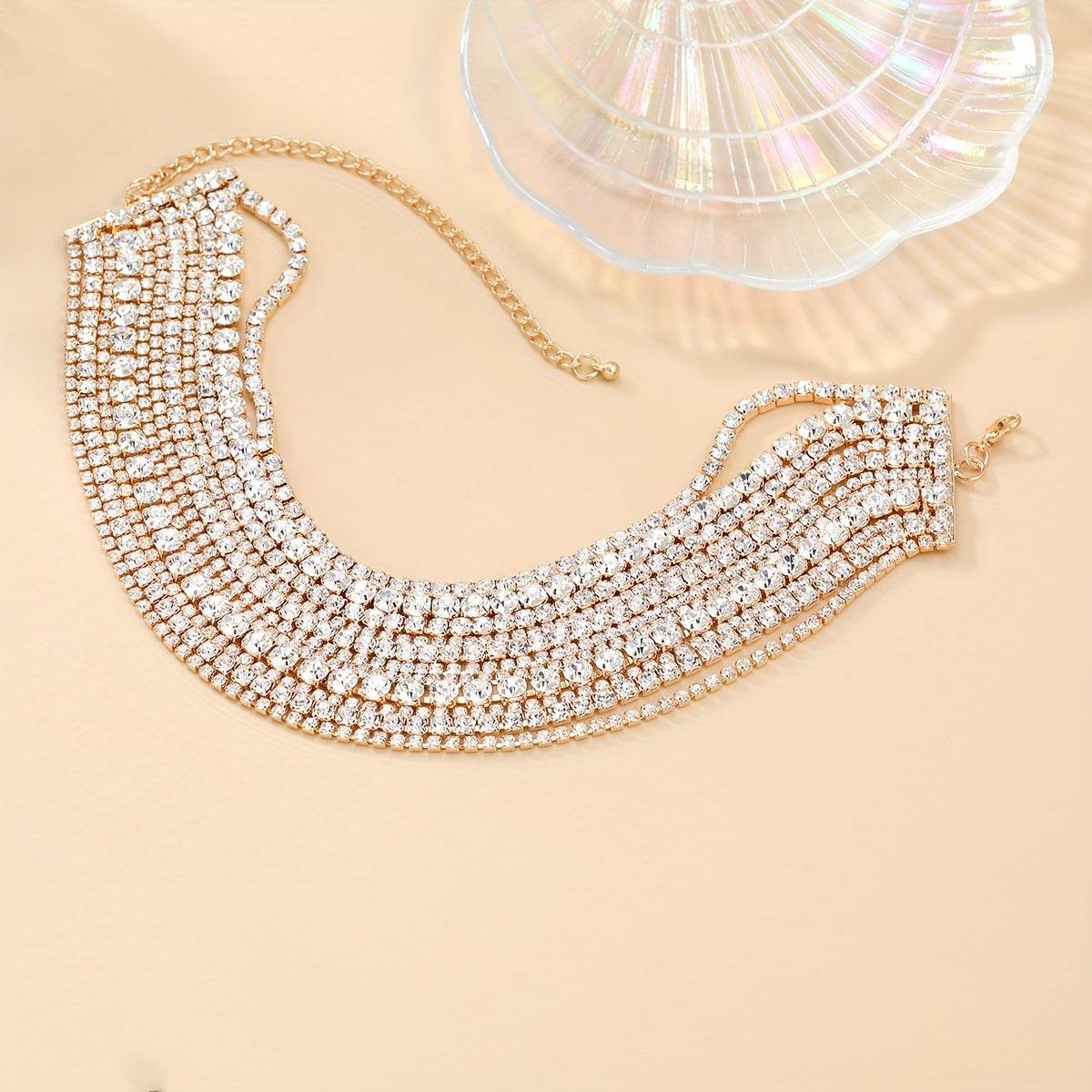 Luxury Multi-Layer Rhinestone Necklace Choker - Your Shiny Clothes