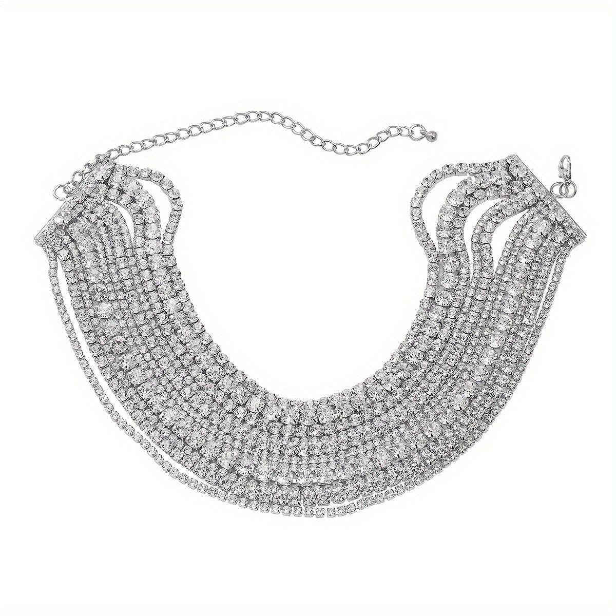 Luxury Multi-Layer Rhinestone Necklace Choker - Your Shiny Clothes