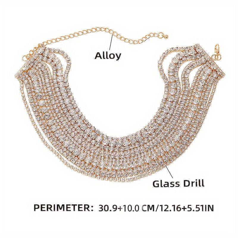 Luxury Multi-Layer Rhinestone Necklace Choker - Your Shiny Clothes