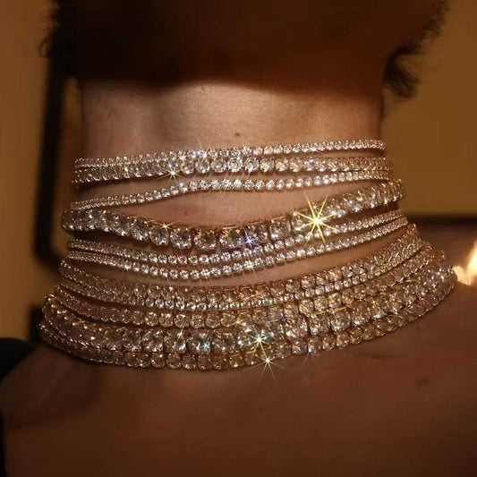 Luxury Multi-Layer Rhinestone Necklace Choker - Your Shiny Clothes