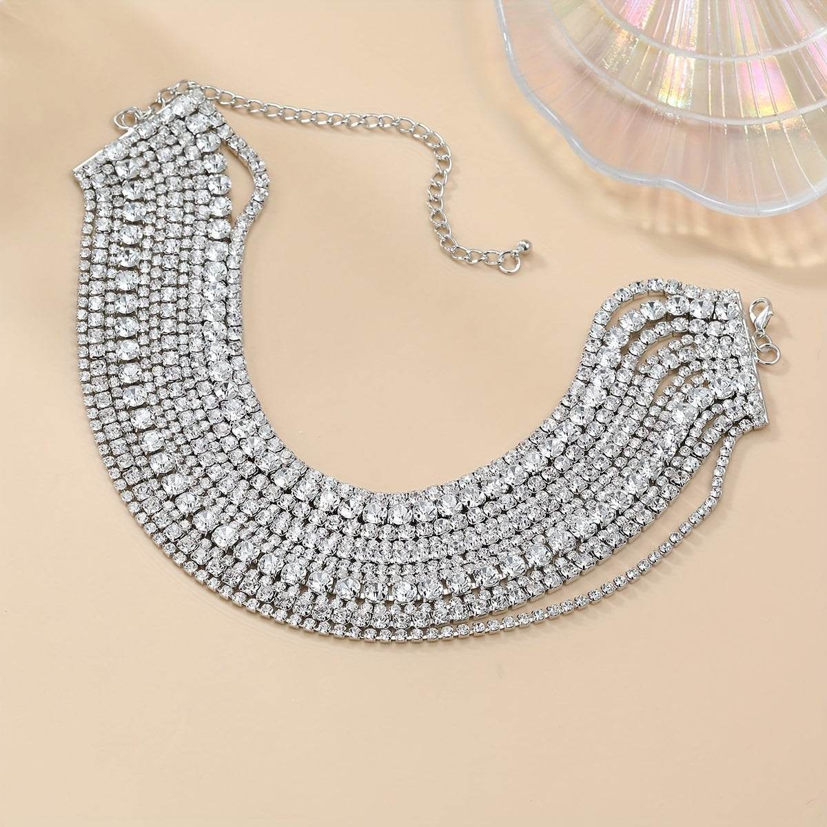 Luxury Multi-Layer Rhinestone Necklace Choker - Your Shiny Clothes