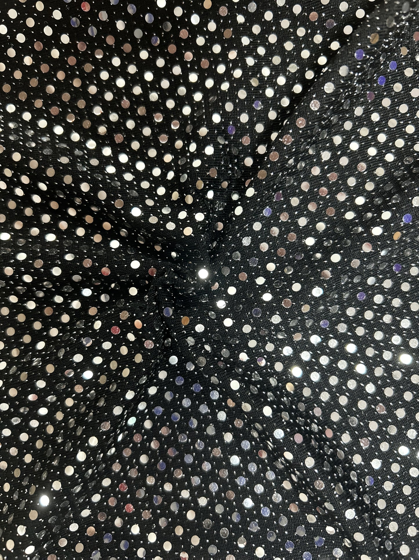 Glittery Stretchy Black & White High-Waisted Mini Sequin Shorts