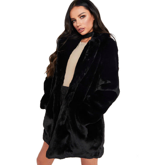 Long Faux Fur Coat – Plush Luxe Edition