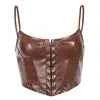Pu Leather Camisole Tank Top