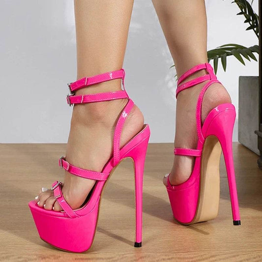 High Heel Open Toe Platform Sandals - Your Shiny Clothes