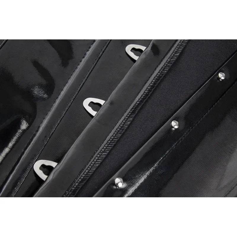Black Shiny PVC Corset - Your Shiny Clothes