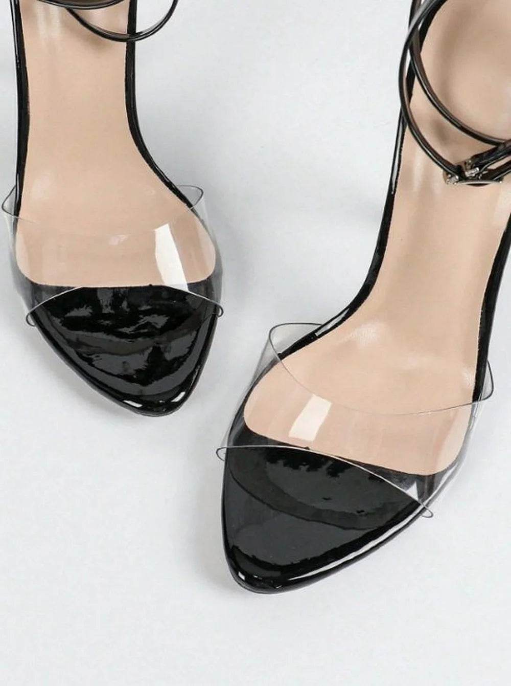11CM Transparent PVC High Heel Sandals - Your Shiny Clothes