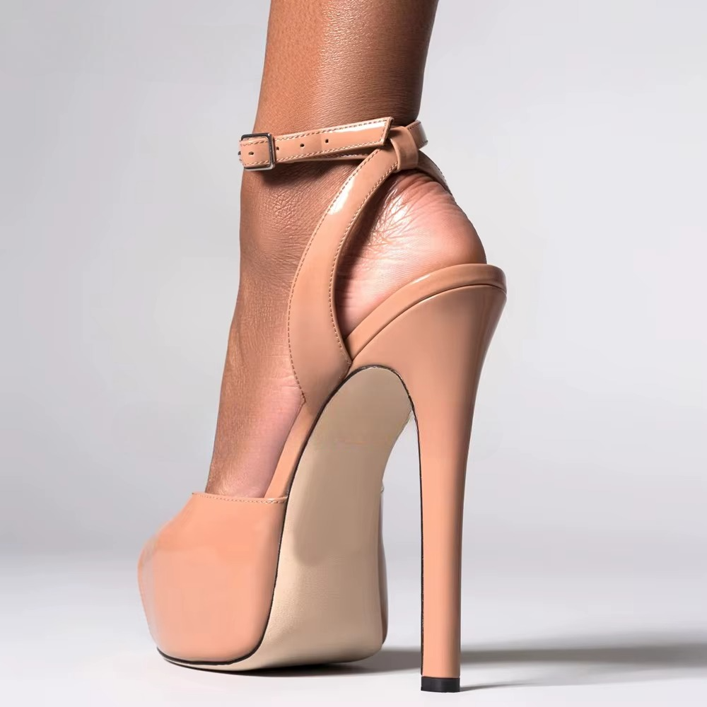 Peep Toe Buckle Strap Platform Sandals