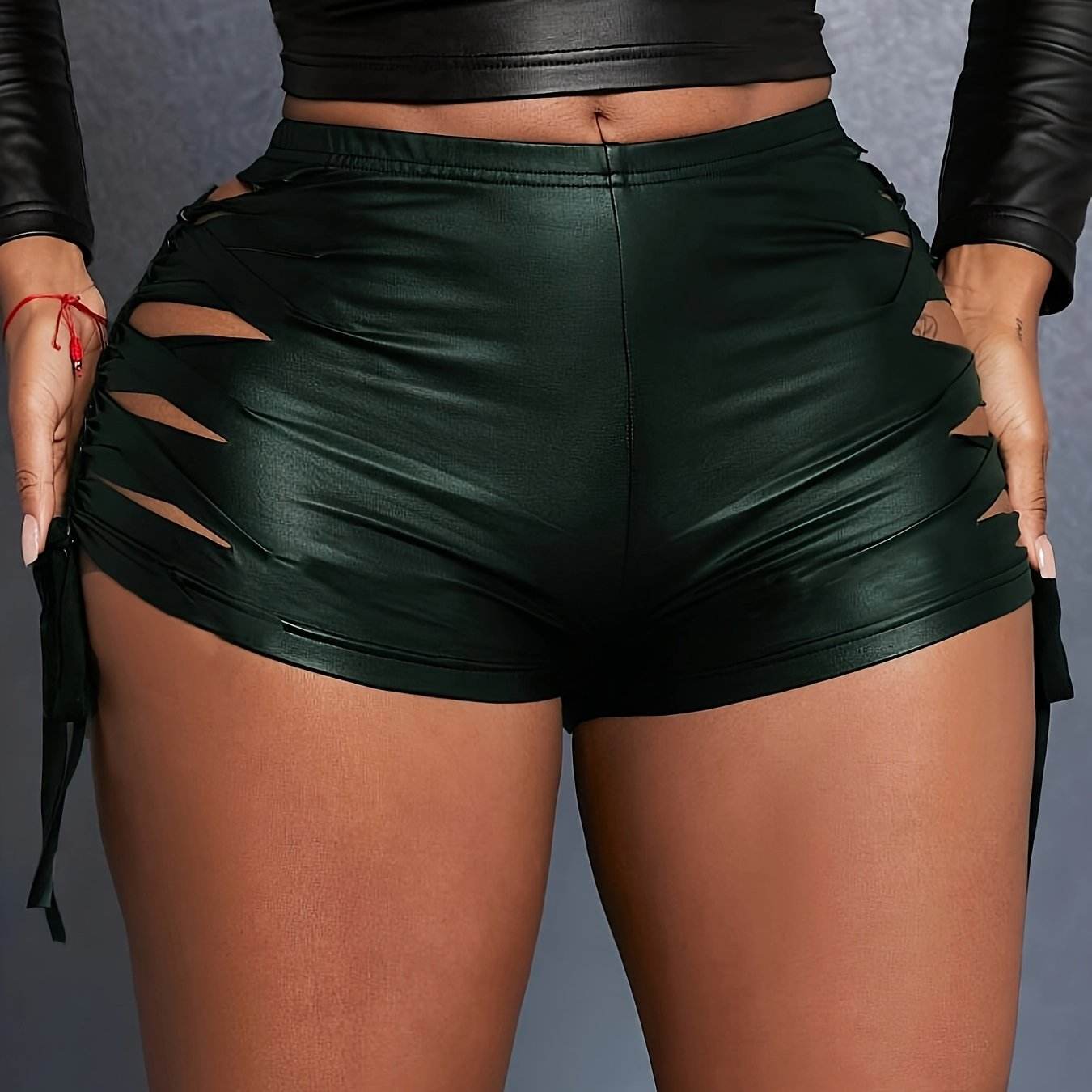 Cut Out High Waist Shorts - Your Shiny Clothes