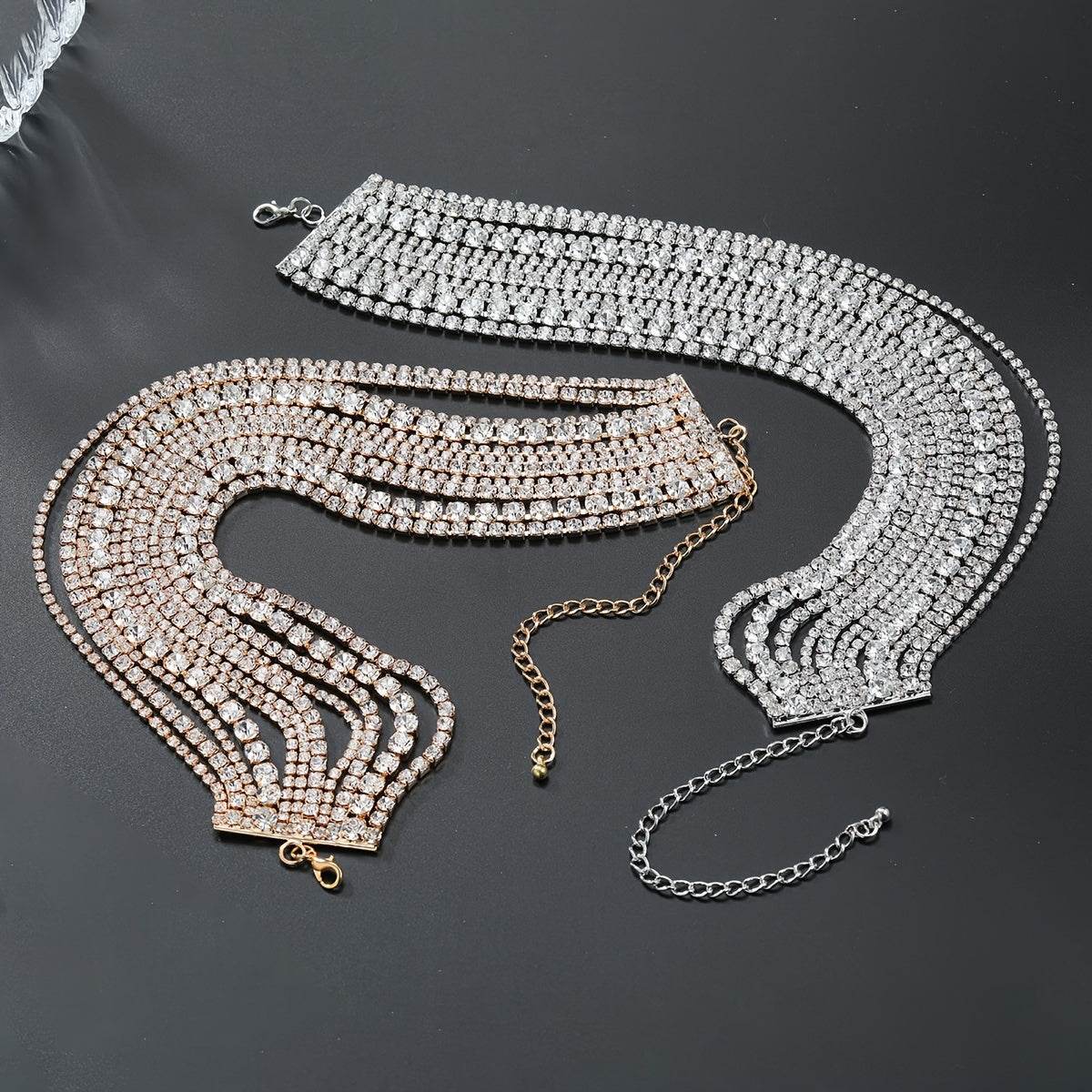 Luxury Multi-Layer Rhinestone Necklace Choker - Your Shiny Clothes