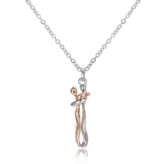 Elegant Silver Pendant Hugging Necklace - Your Shiny Clothes