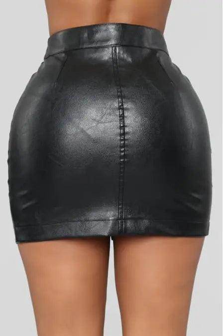 Your Shiny Clothes Faux Leather Mini Skirt - Trendy Style - Your Shiny Clothes