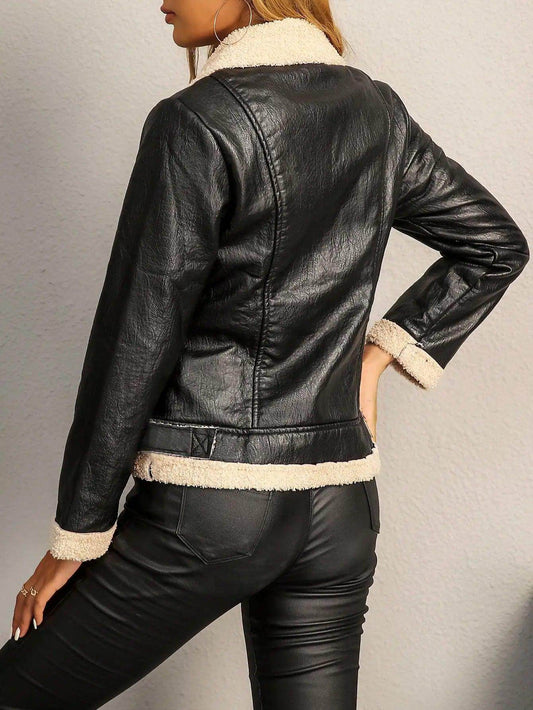 Warm Stylish PU Leather Vintage Jacket - Your Shiny Clothes