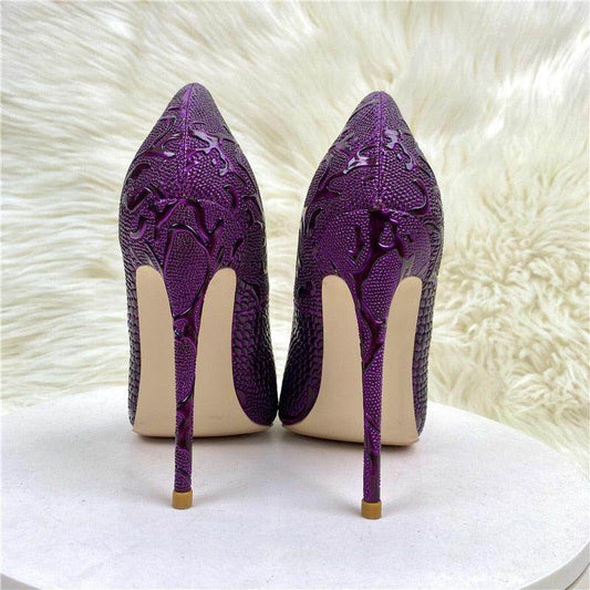 Your Shiny Clothes Purple 12 cm Stiletto High Heels - Your Shiny Clothes