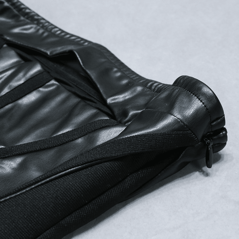 Soft Faux Leather Cut Out Dress - Your Shiny Clothes