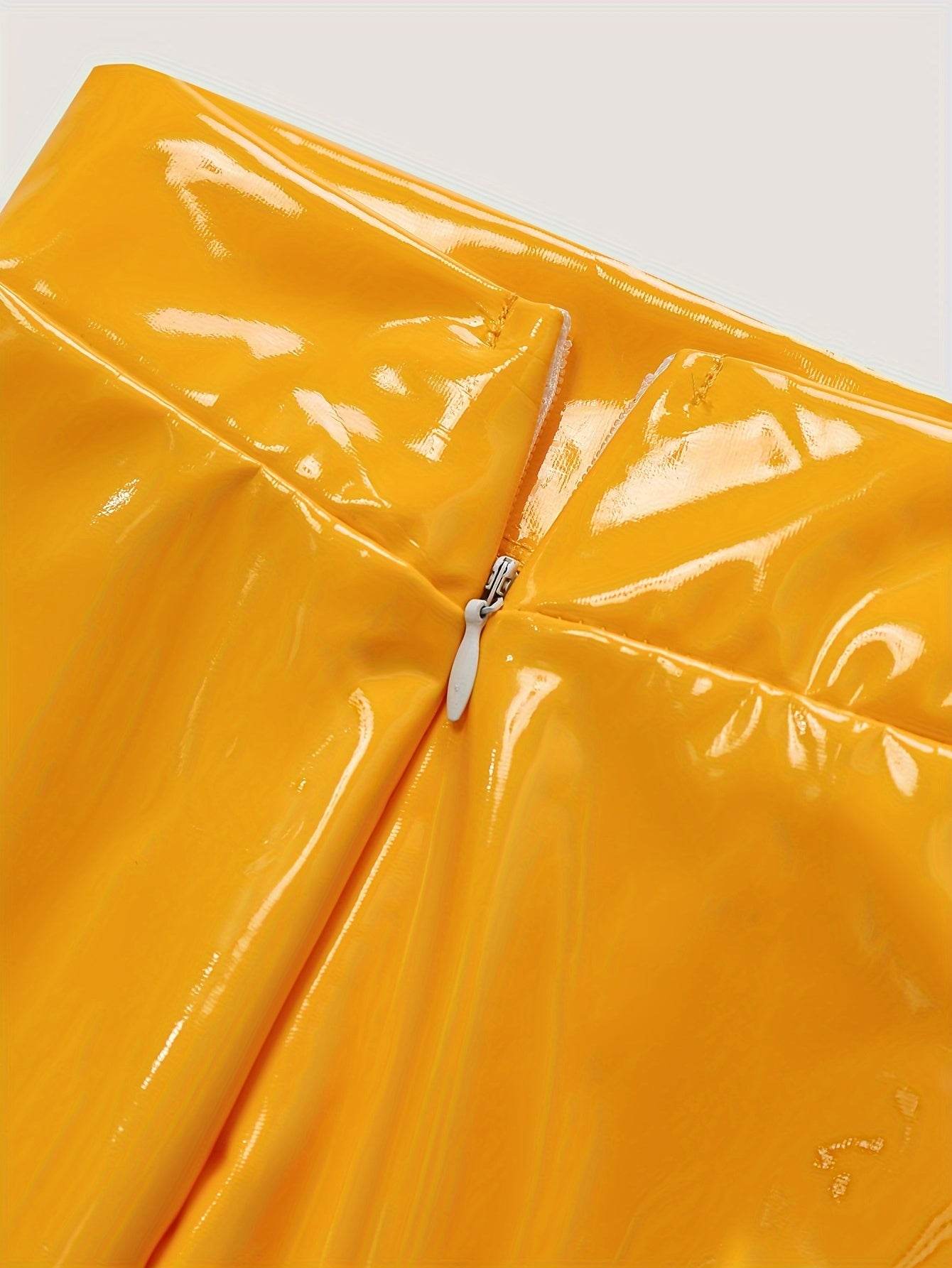 Your Shiny Clothes Candy Color Mini Skirt - Yellow - Your Shiny Clothes