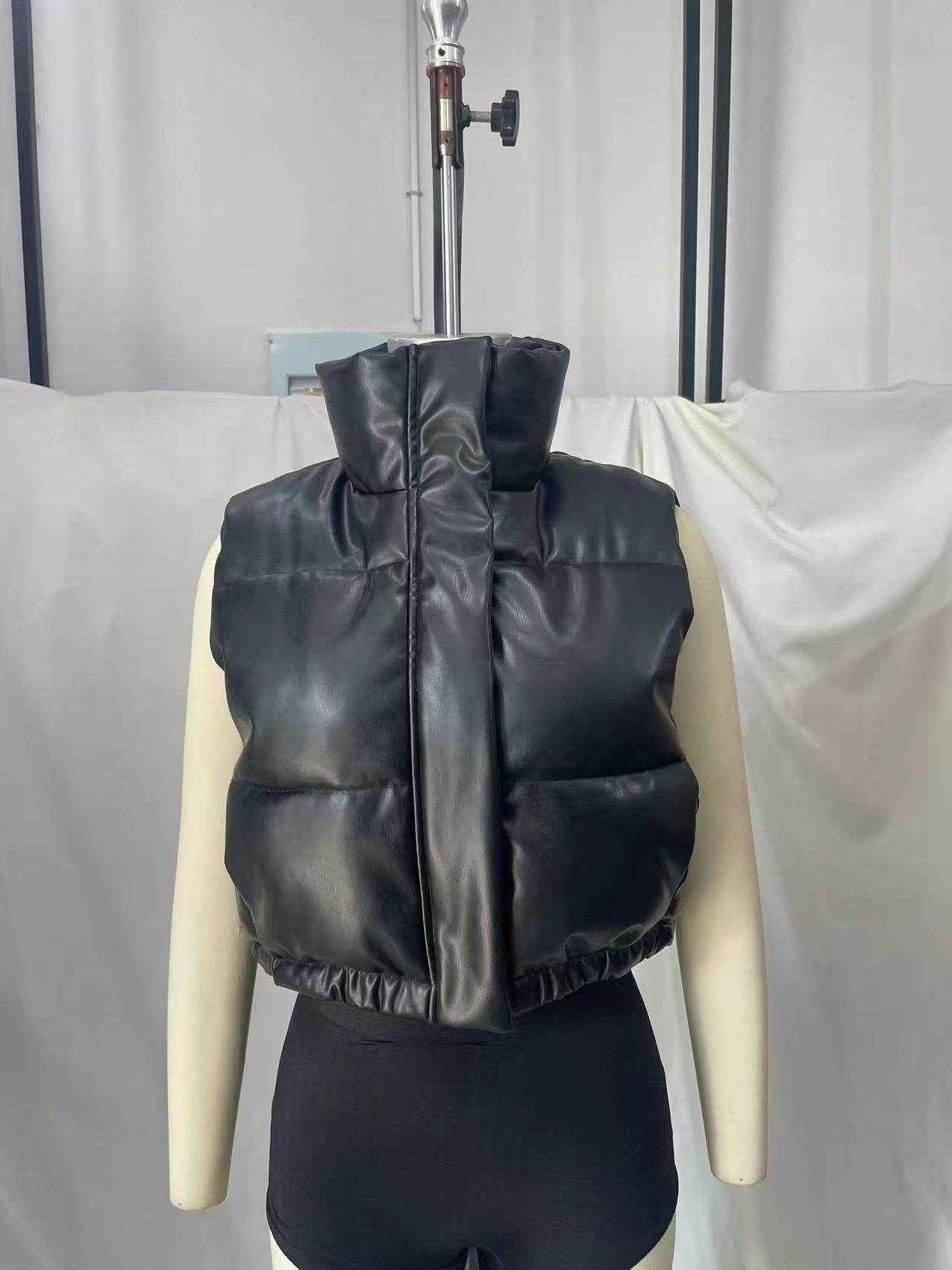 TRAF Faux Leather Body Warmer for Stylish Layering