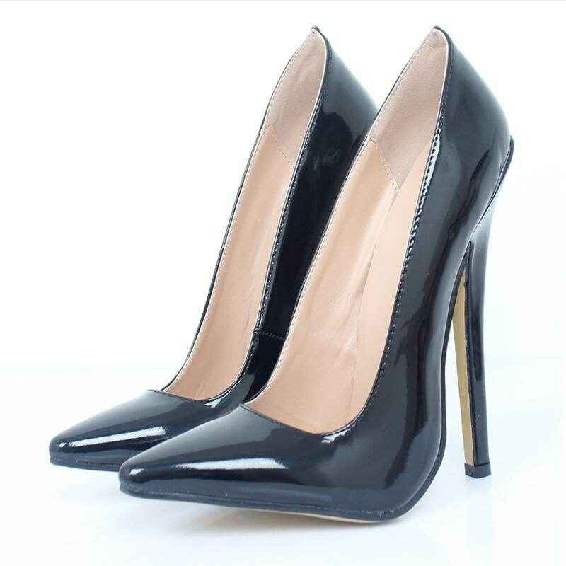 Your Shiny Clothes Patent Leather 18 cm High Heel Stilettos