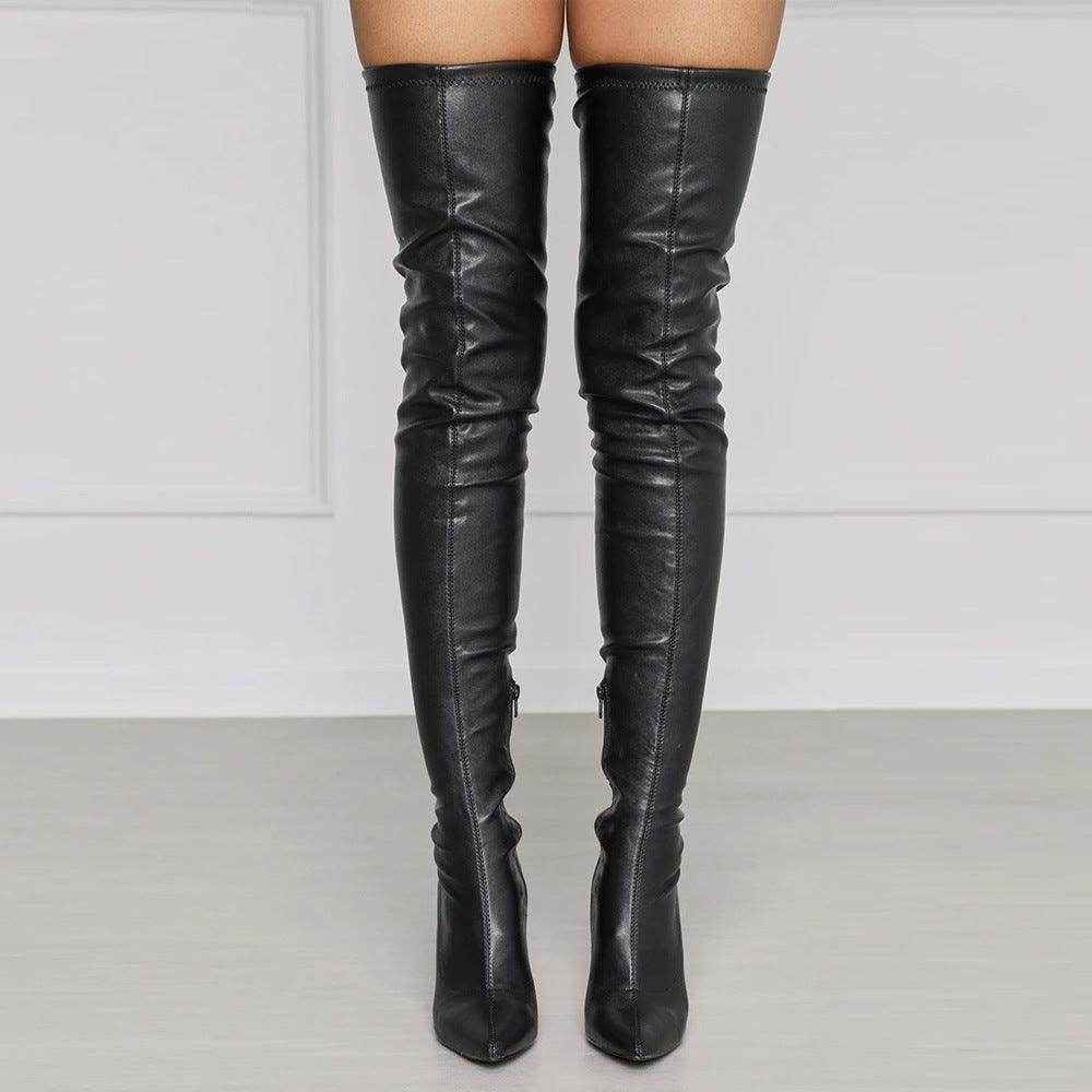 YSC PU Leather Over the Knee Boots for Stylish Looks