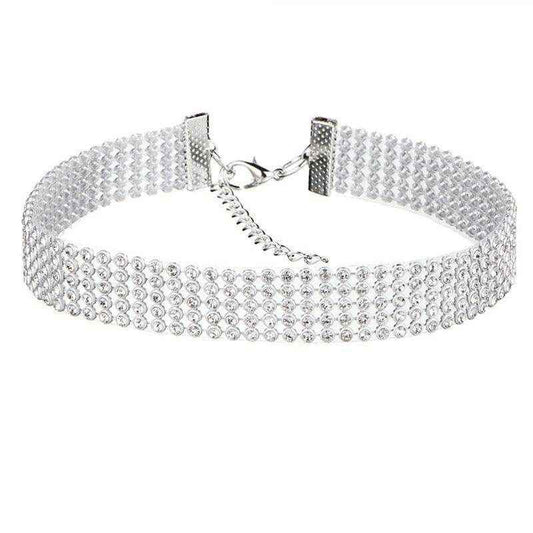 Sparkling Rhinestone Crystal Choker Necklace