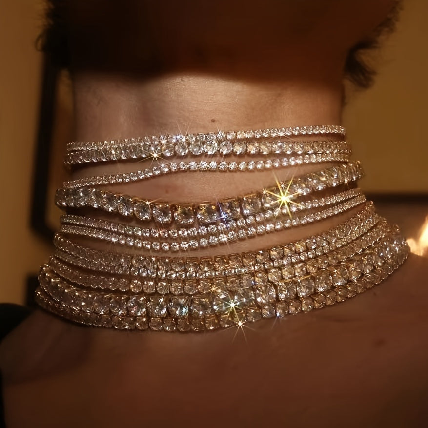 Luxury Multi-Layer Rhinestone Necklace Choker