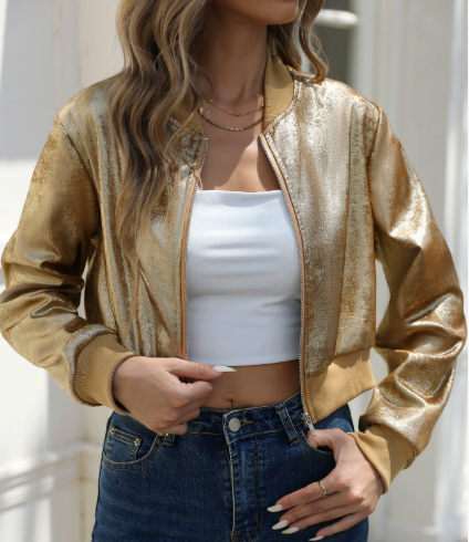 Gold Foil Casual Jacket