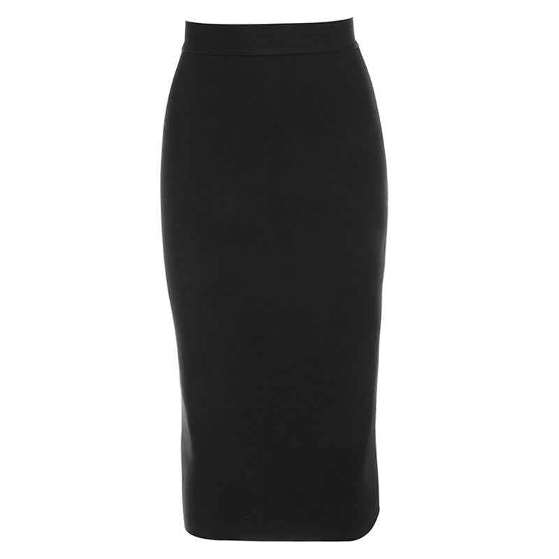 Faux Suede Mid-Length Pencil Skirt