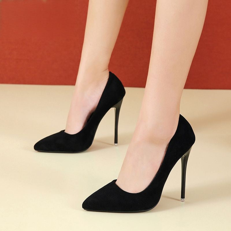 Faux suede 12 cm High Heel Pumps - Your Shiny Clothes