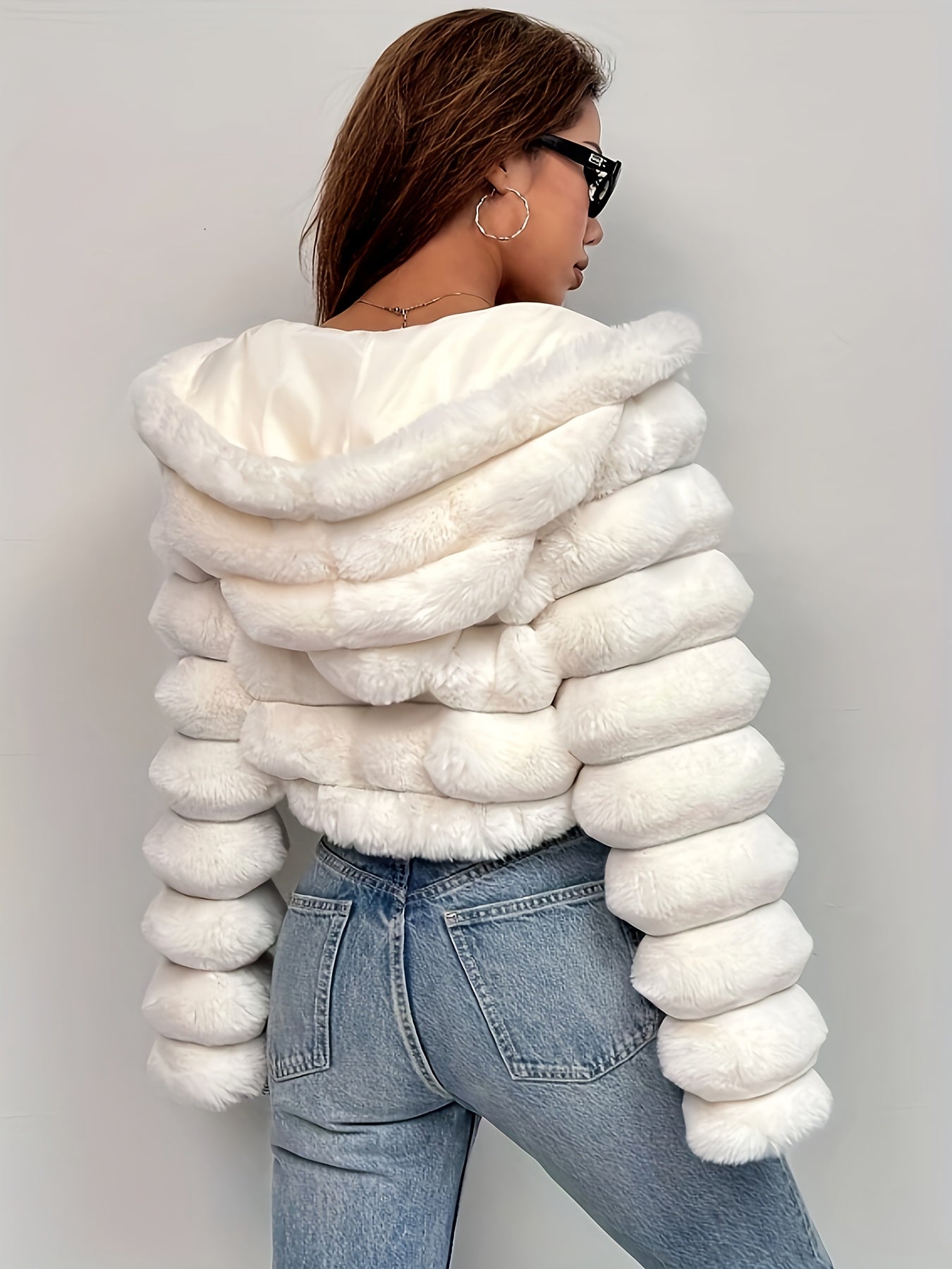 Elegant & Cozy Women's Faux Fur Hooded Jacket