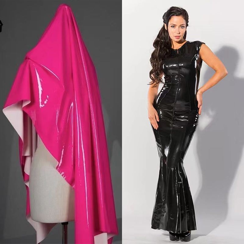 Sleeveless Patent Leather Mermaid Dress - Your Shiny Clothes