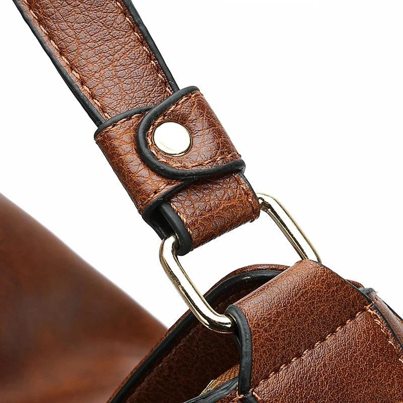 Faux Leather Shoulder Bag - Your Shiny Clothes