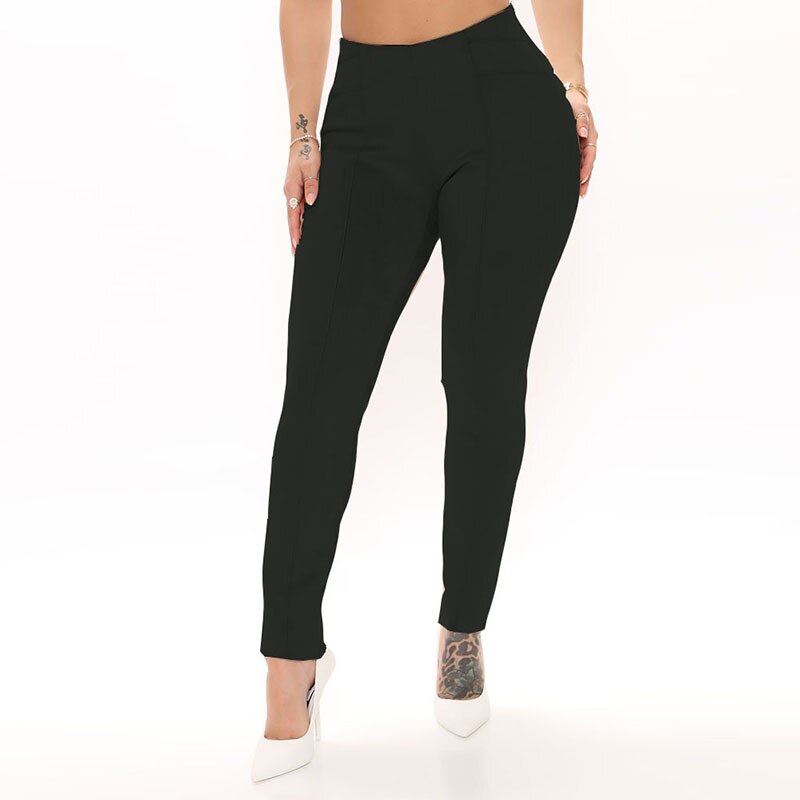 Plus Size Stretch High Waist  Faux Suede Leggings - Your Shiny Clothes