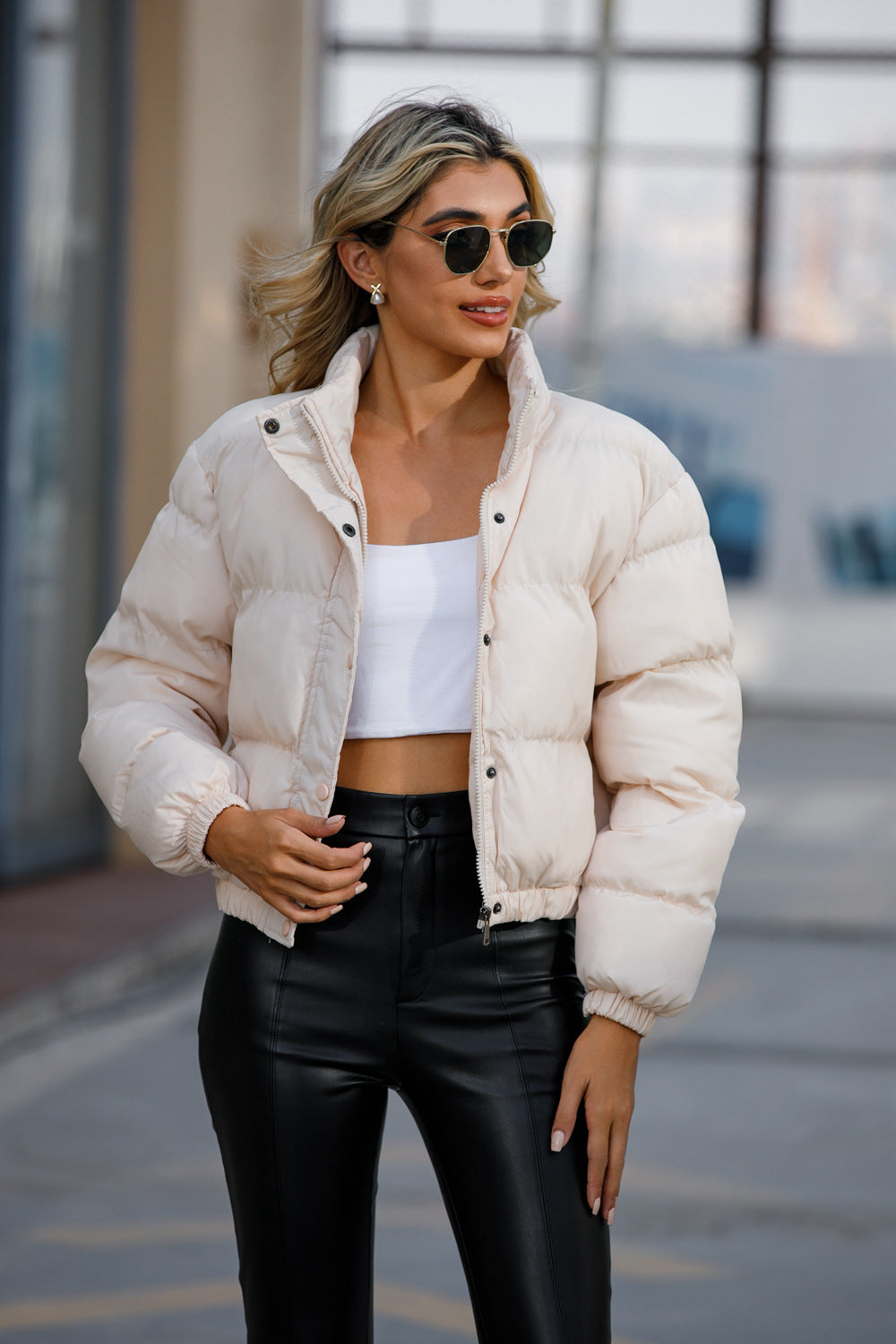 High Collar Padded Puffer Jacket