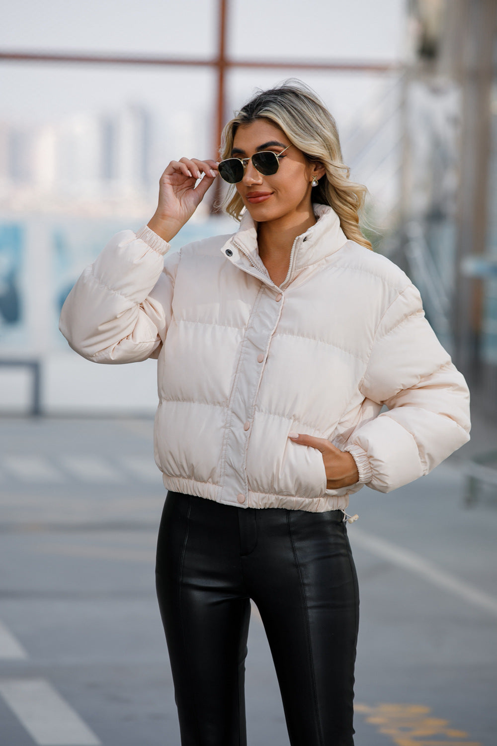 High Collar Padded Puffer Jacket