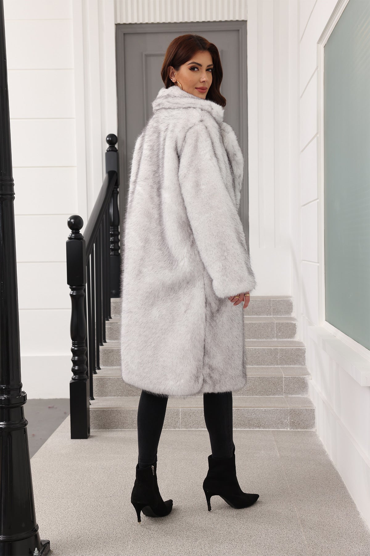 Long Faux Fur Winter Coat
