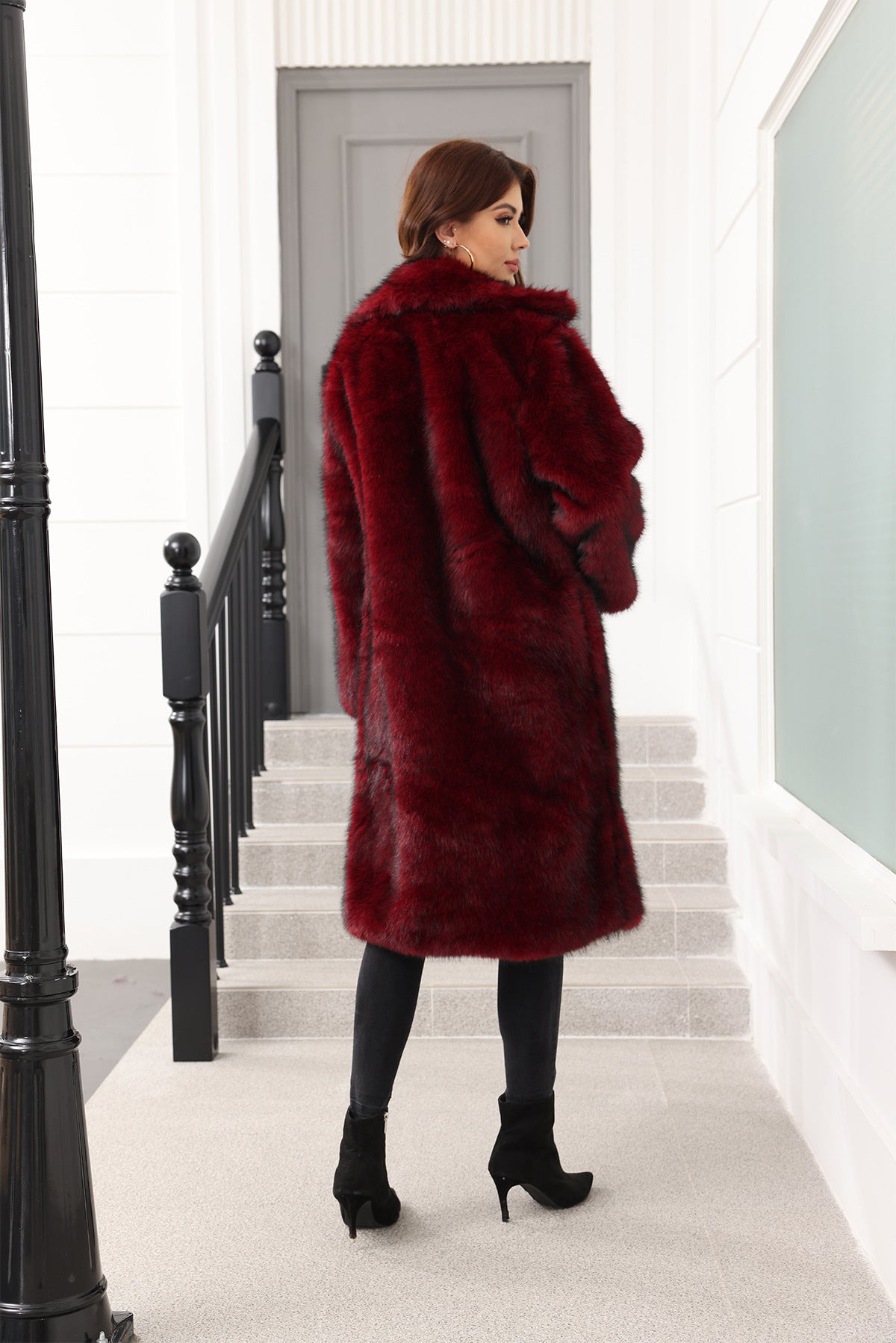 Long Faux Fur Winter Coat