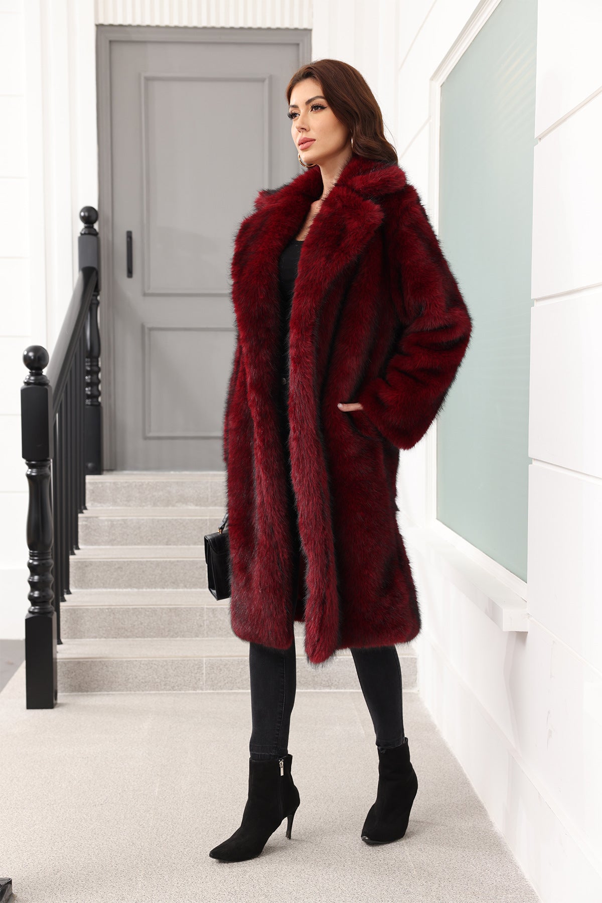 Long Faux Fur Winter Coat