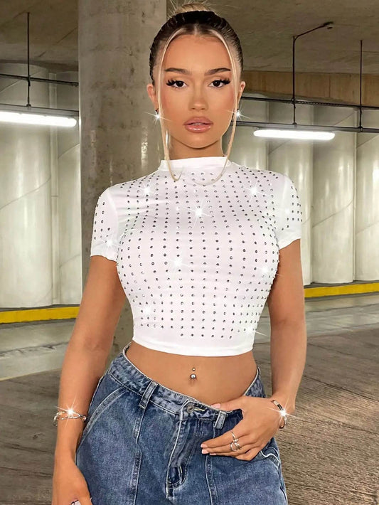 Short Waist Sparkling Top - Your Shiny Clothes