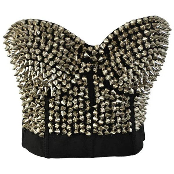 Gold Rivets Brassiere - Your Shiny Clothes