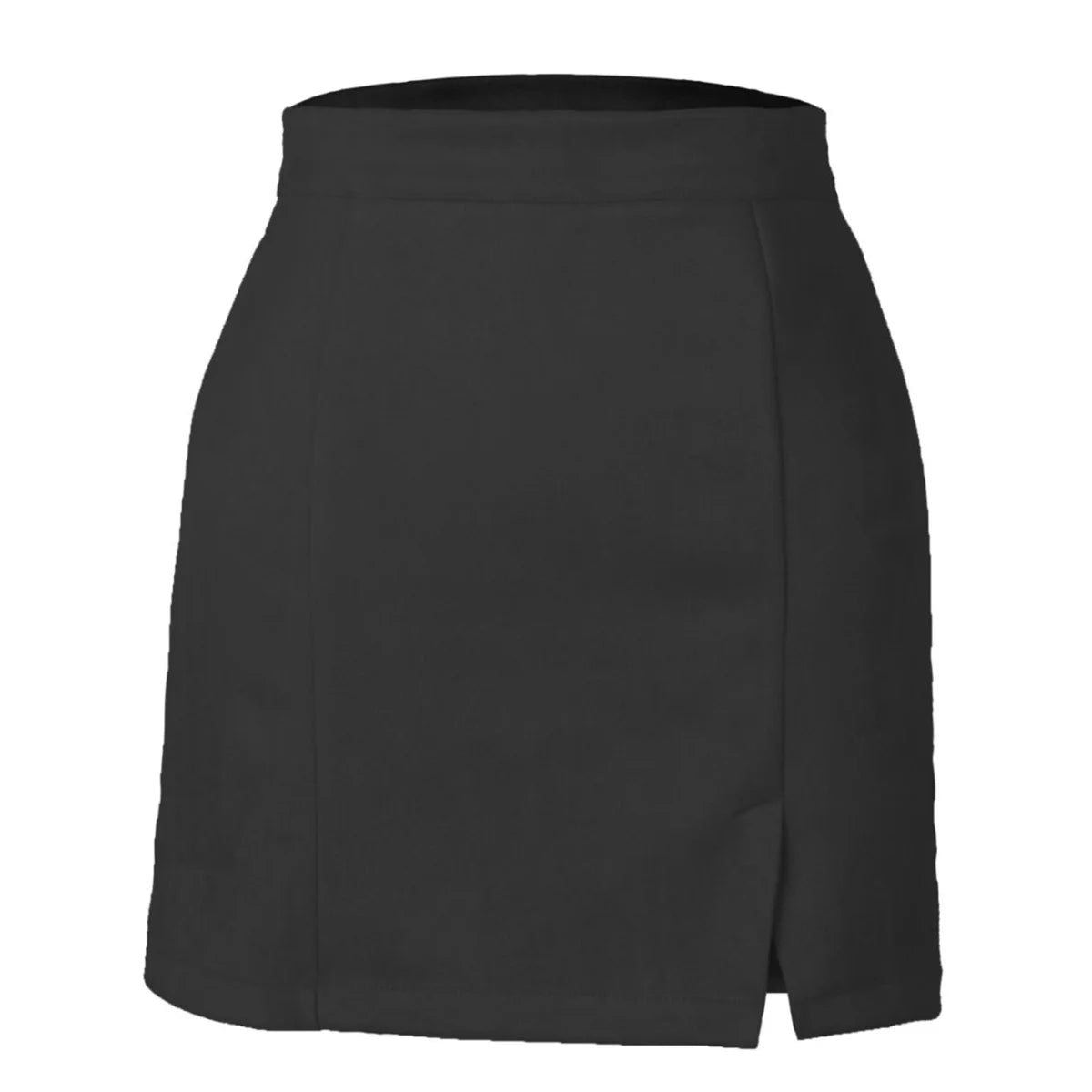 Faux Suede A Line High Waist Skirt