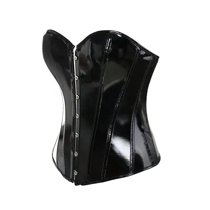 Black Shiny PVC Corset