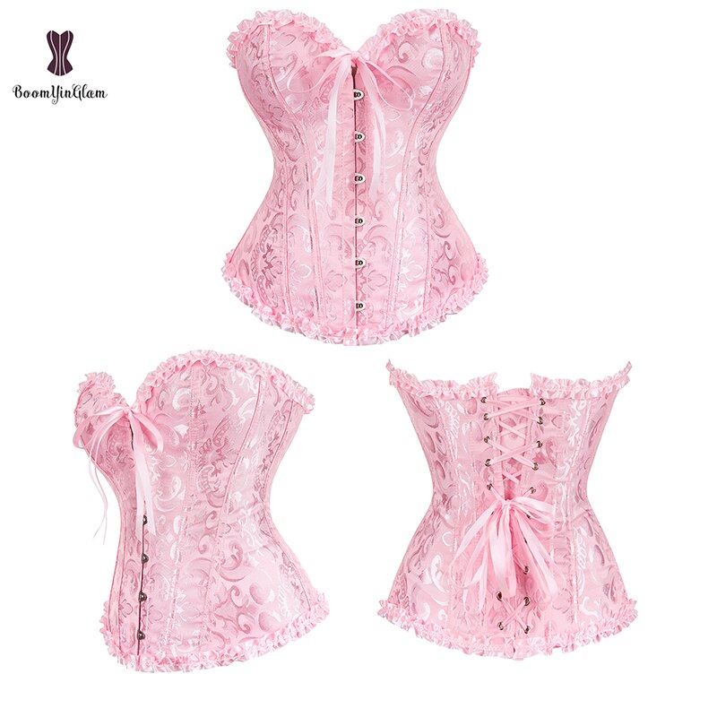 Pleated Lace Bustier Corset - Your Shiny Clothes