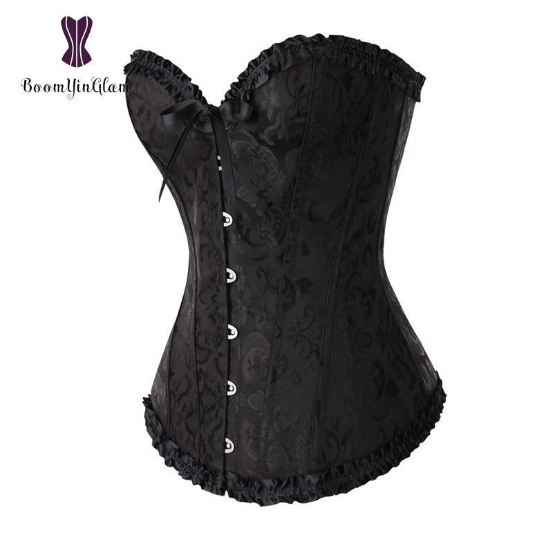 Pleated Lace Bustier Corset - Your Shiny Clothes