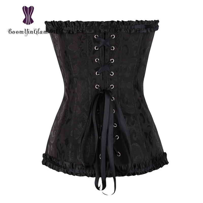 Pleated Lace Bustier Corset - Your Shiny Clothes