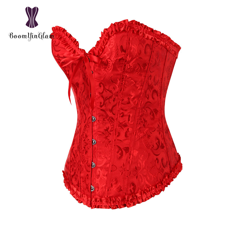 Pleated Lace Bustier Corset - Your Shiny Clothes