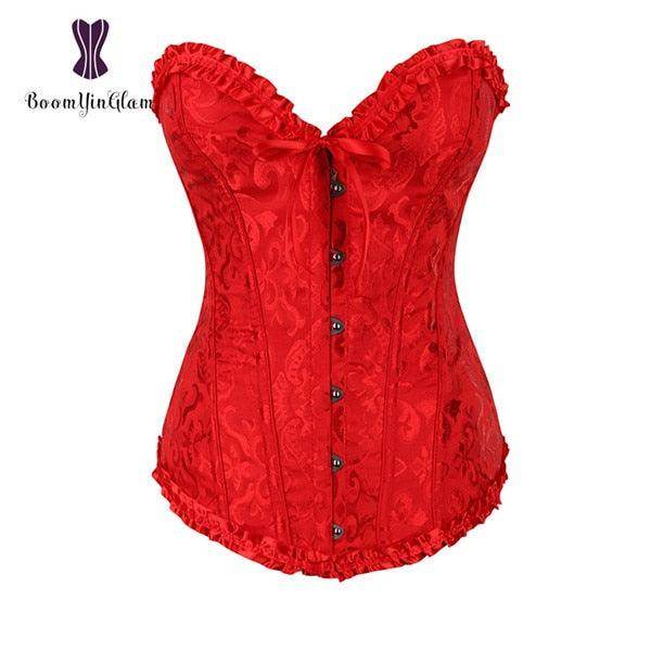 Pleated Lace Bustier Corset - Your Shiny Clothes