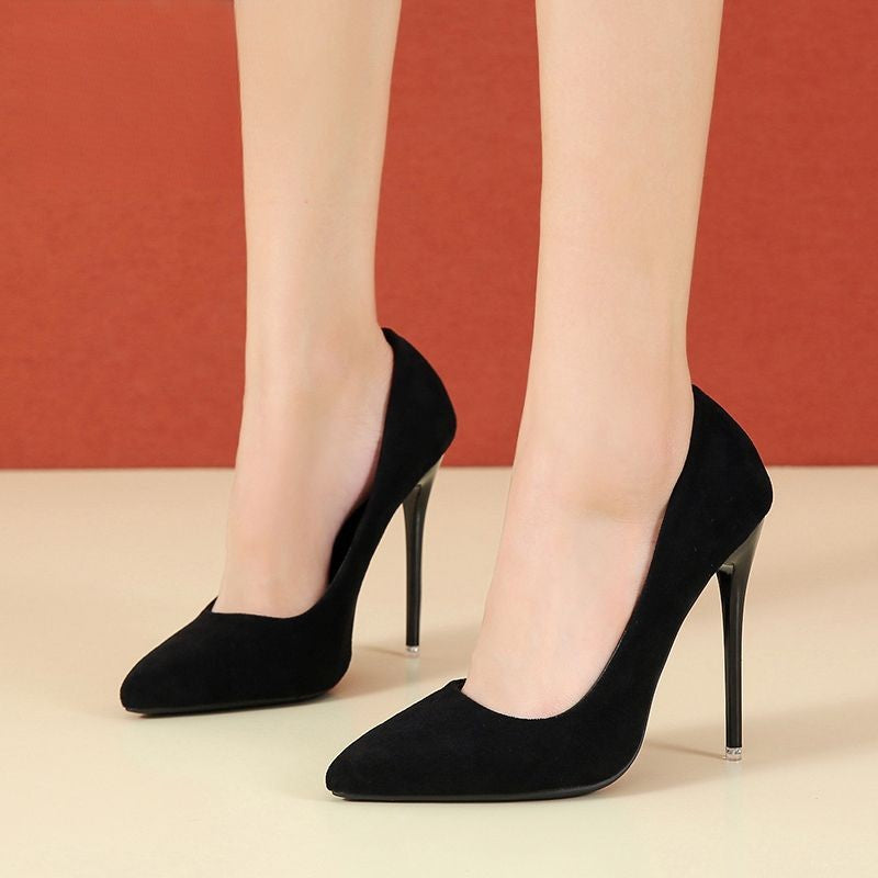 Faux suede 12 cm High Heel Pumps - Your Shiny Clothes