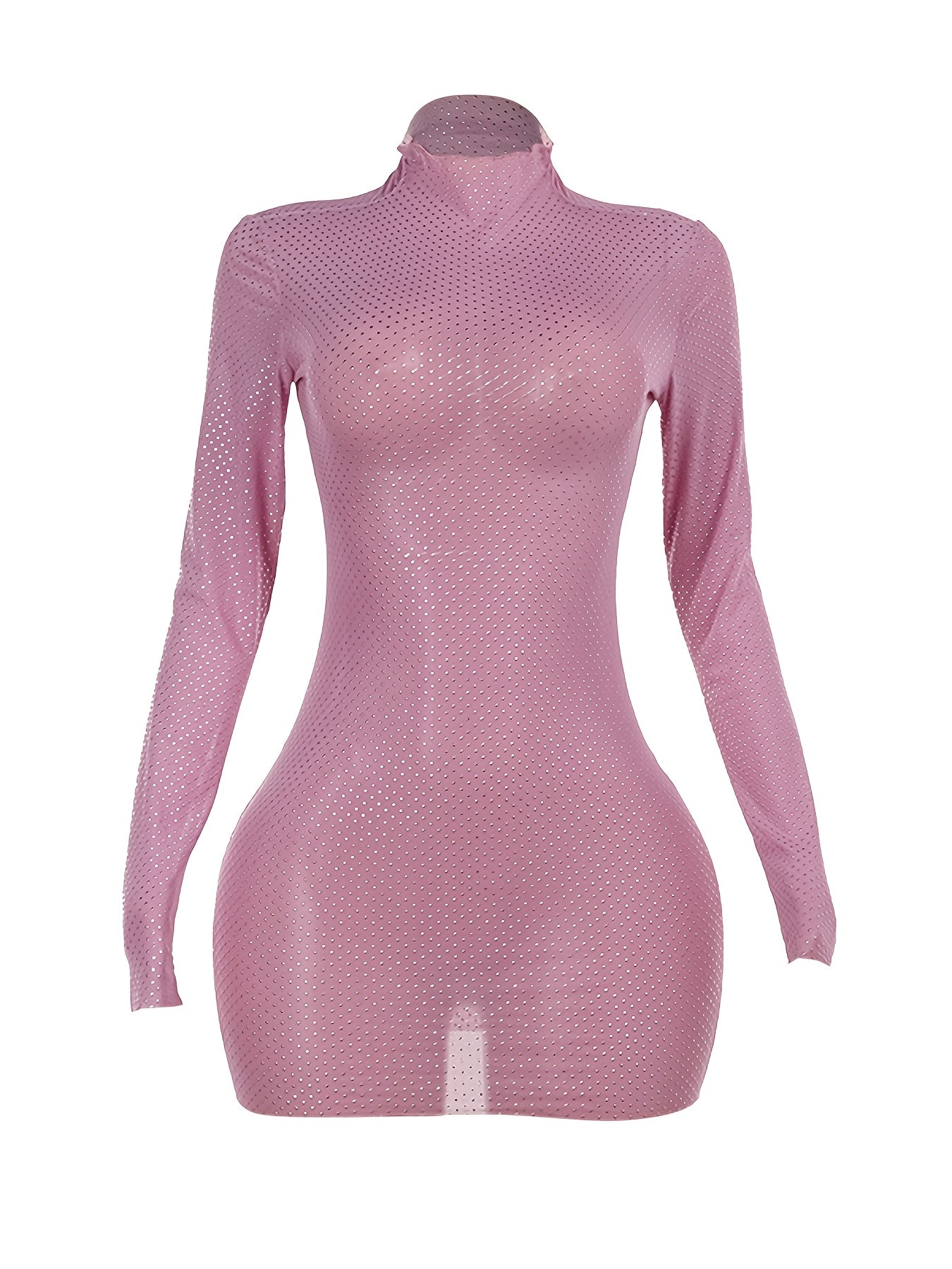 Chic Sheer Mesh Bodycon Dress