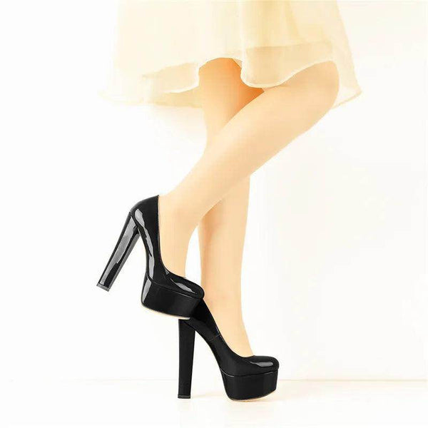 Your Shiny Clothes Fuchsia Platform High Heels - Your Shiny Clothes