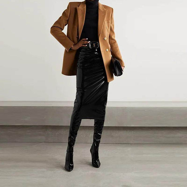 Your Shiny Clothes High Waist Knee Length Skirt - Your Shiny Clothes